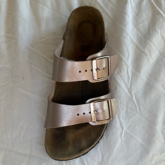 Birkenstock Arizona sandals copper rose gold birko 36 Regular 5 5.5 two strap - Picture 3 of 7